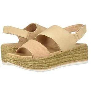 DR. SCHOLL'S NIB $69 Women's Cool Vibes Espadrille Wedge Sandal Nude Size 10M
